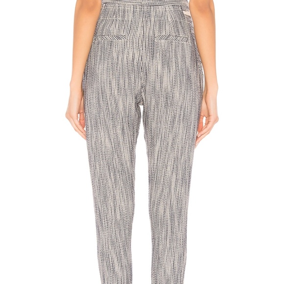 Free People Women's Size 6 Blue & White Stripe Light At Sunrise Pants - Picture 3 of 8